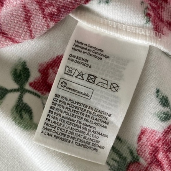 H&M Divided Rose Red and White Small US 6 Sized Skater Dress - Picture 14 of 14